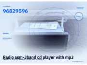 Radio asm-3band cd player with mp3 CHEVROLET Matiz 96829596