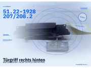 Türgriff rechts hinten BMW 5er (E34) 51221928207 51.22-1928 207/208.2