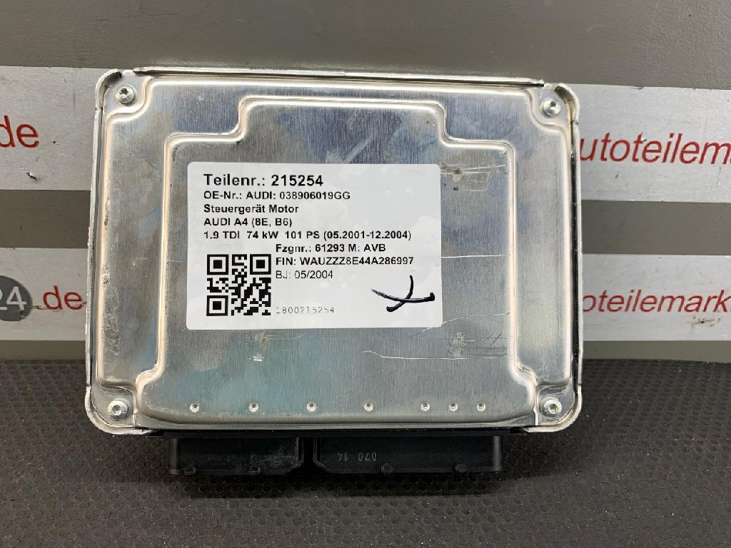 Steuergerät Motor AUDI A4 (8E, B6) 038906019GG Bild Steuergerät Motor AUDI A4 (8E, B6) 038906019GG