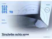Türscheibe rechts vorne BMW 5er (E39) 51328159170