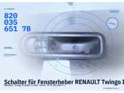 Schalter für Fensterheber RENAULT Twingo II (CN0) E29474 8200356517B