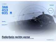 Federbein rechts vorne VW Passat Variant (36, B7) 3AA413031M