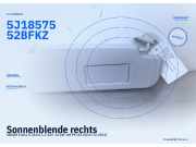 Sonnenblende rechts SKODA Fabia II (5J) 5J1857552B FKZ