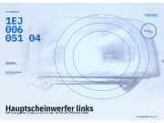 Hauptscheinwerfer links VW Transporter T4 Bus 1EJ00605104