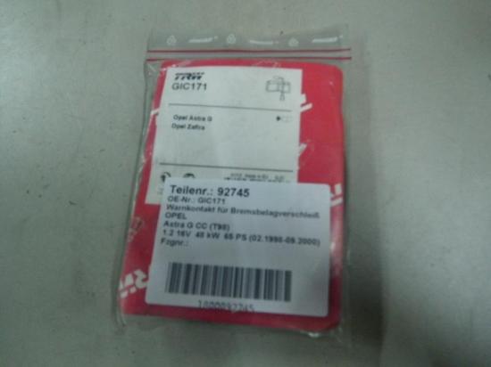 Warnkontakt für Bremsbelagverschleiß OPEL Astra G CC (T98) GIC171 Bild Warnkontakt für Bremsbelagverschleiß OPEL Astra G CC (T98) GIC171