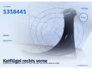 Kotflügel rechts vorne FORD Focus II Cabriolet (DB3) 1376483 1318441