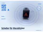 Schalter für Warnblinker VW Polo IV (9N, 9A) 8Q0953235A