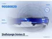 Stoßstange hinten OPEL Zafira A (T98) 90580820