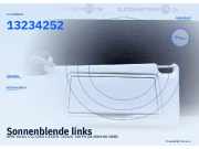 Sonnenblende links OPEL Vectra C CC (Z02) 13281678 13234252
