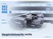 Hauptscheinwerfer rechts VW Golf VI (5K) 5K2941006H