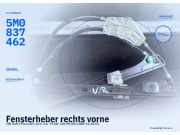 Fensterheber rechts vorne VW Golf V Plus (5M, 521) 5M0837462