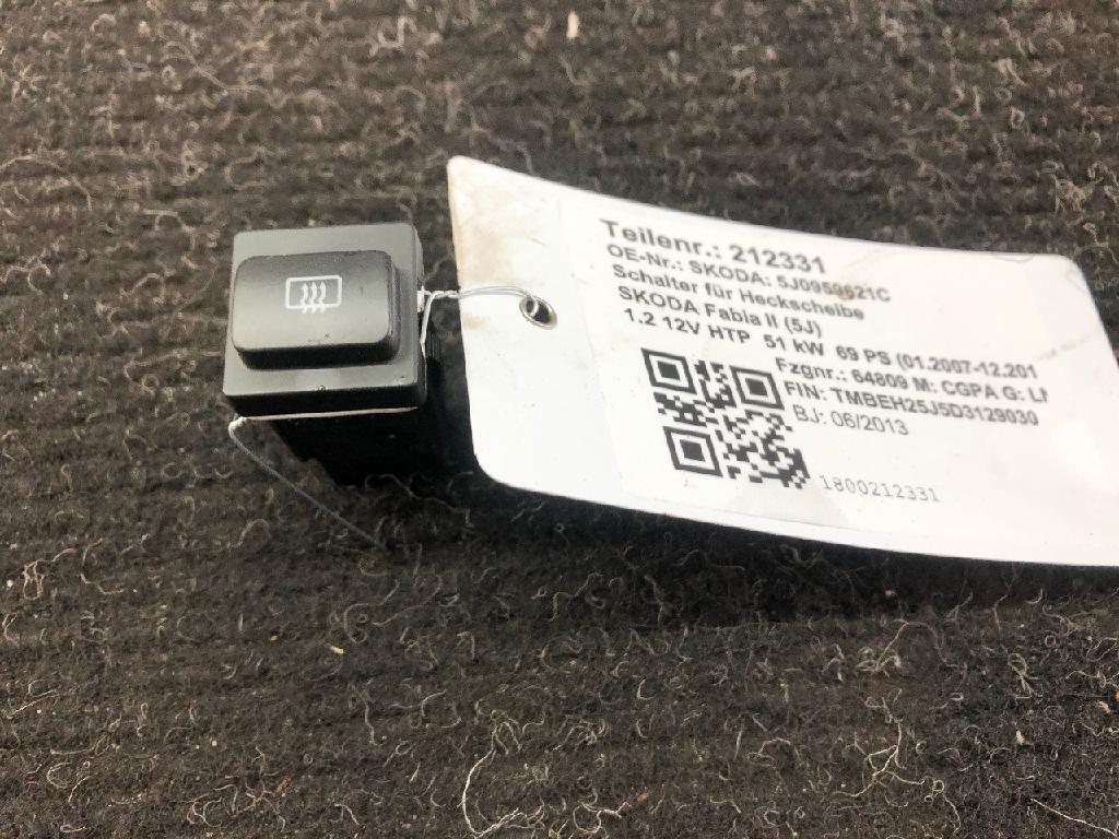 Schalter für Heckscheibe SKODA Fabia II (5J) 5J0959621C Bild Schalter für Heckscheibe SKODA Fabia II (5J) 5J0959621C