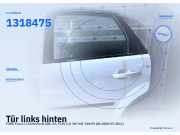 Tür links hinten FORD Focus II Stufenheck (DB, DH, FCH) 1505763 1318475