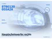Hauptscheinwerfer rechts FORD Sierra (GBG, GBG 4) 87BG13005SA2A