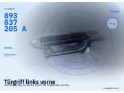 Türgriff links vorne AUDI 80 (89, 89Q, 8A, B3) 893837205A