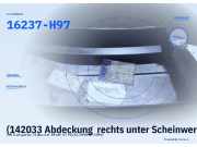 (142033 Abdeckung rechts unter Scheinwerfer VW T4 Bus 16237H97) 16237-H97