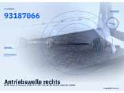 Antriebswelle rechts OPEL Astra G Caravan (T98) 93187066