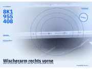 Wischerarm rechts vorne AUDI A4 Avant (8K, B8) 8K1955408A 1P9 8K1955408