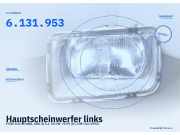 Hauptscheinwerfer links FORD Sierra (GBG, GBG 4) 6.131.953