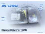 Hauptscheinwerfer rechts VW Passat B2 (32B) 301-124502