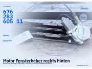Motor Fensterheber rechts hinten BMW 5er Touring (E39) 67628360511
