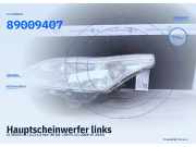 Hauptscheinwerfer links CITROEN C4 I (LC) 89009407