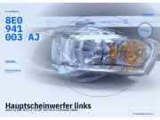 Hauptscheinwerfer links AUDI A4 (8E, B7) 8E0941003AJ