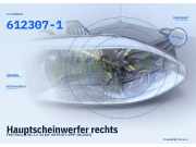Hauptscheinwerfer rechts FIAT Palio (178) 612307-1