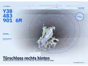 Türschloss rechts hinten SKODA Octavia I Kombi (1U) Y3B4839016M