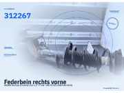Federbein rechts vorne SKODA Octavia II Kombi (1Z) 32M74A 312267