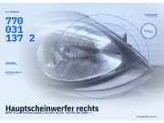 Hauptscheinwerfer rechts OPEL Vivaro A Kasten (X83) 7700311372