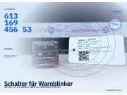 Schalter für Warnblinker BMW 3er (E90) 61319196713 61316945653