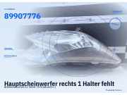 Hauptscheinwerfer rechts 1 Halter fehlt NISSAN Note (E12) 89907776