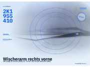 Wischerarm rechts vorne VW Caddy III Kombi (2KB) 2K1955410