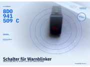 Schalter für Warnblinker AUDI A4 (8D, B5) 8D0941509C