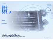 Heizungskühler VW Polo II (86C) 867819031A