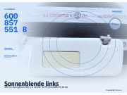 Sonnenblende links VW Fox Schrägheck (5Z) 6Q0857551B