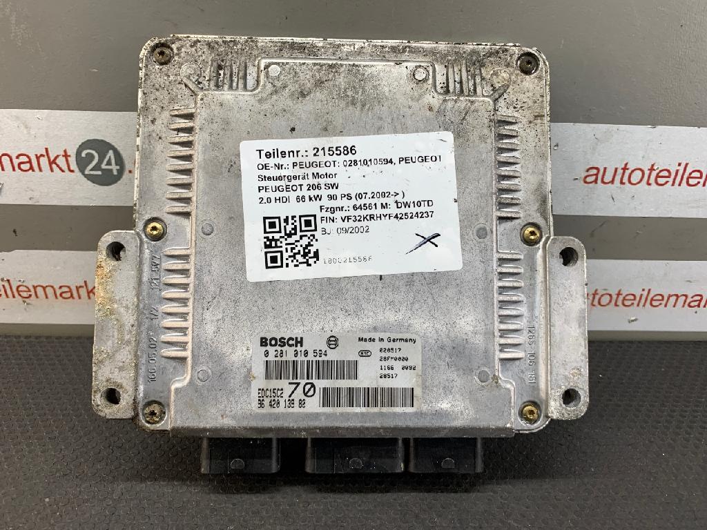 Steuergerät Motor PEUGEOT 206 SW 9642013980 Bild Steuergerät Motor PEUGEOT 206 SW 9642013980