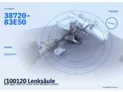 (100120 Lenksäule OPEL Agila (H00) 3872083E50) 38720-83E50
