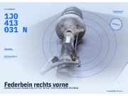 Federbein rechts vorne SKODA Octavia Combi (1U) 1J0413031N