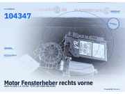 Motor Fensterheber rechts vorne AUDI A2 (8Z) 8Z1959802A 104347