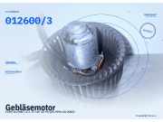 Gebläsemotor FORD Ka (RBT) 012600/3