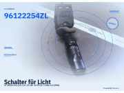 Schalter für Licht CITROEN AX (ZA) 96122254ZL