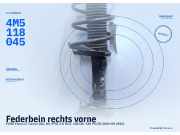 Federbein rechts vorne FORD Focus II Turnier (DA3) 4M5118045