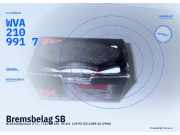 Bremsbelag SB NISSAN Bluebird (T72 , T12) WVA 2109917