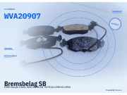 Bremsbelag SB FORD Scorpio I (GAE, GGE) WVA 20907