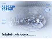 Federbein rechts vorne MERCEDES-BENZ Vito/Mixto Kasten (W639) A6393203613 A639320361360