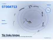 Tür links hinten MITSUBISHI Colt VI (Z2, Z3) 5730A713