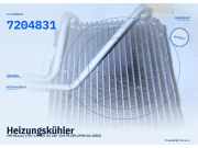 Heizungskühler VW Sharan (7M) 7204831