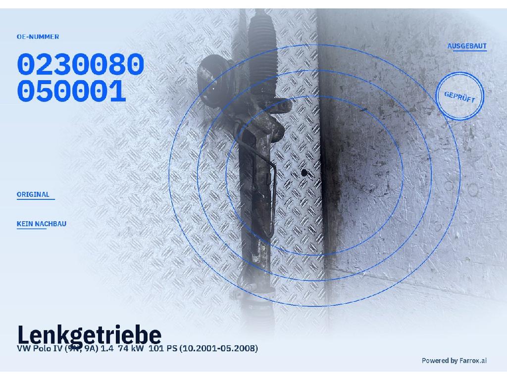 Lenkgetriebe VW Polo IV (9N, 9A) 0230080050001